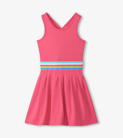 Girls Fandango Pink Pleated Active Dress - Hatley Girls