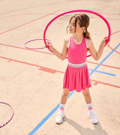 Girls Fandango Pink Pleated Active Dress - Hatley Girls