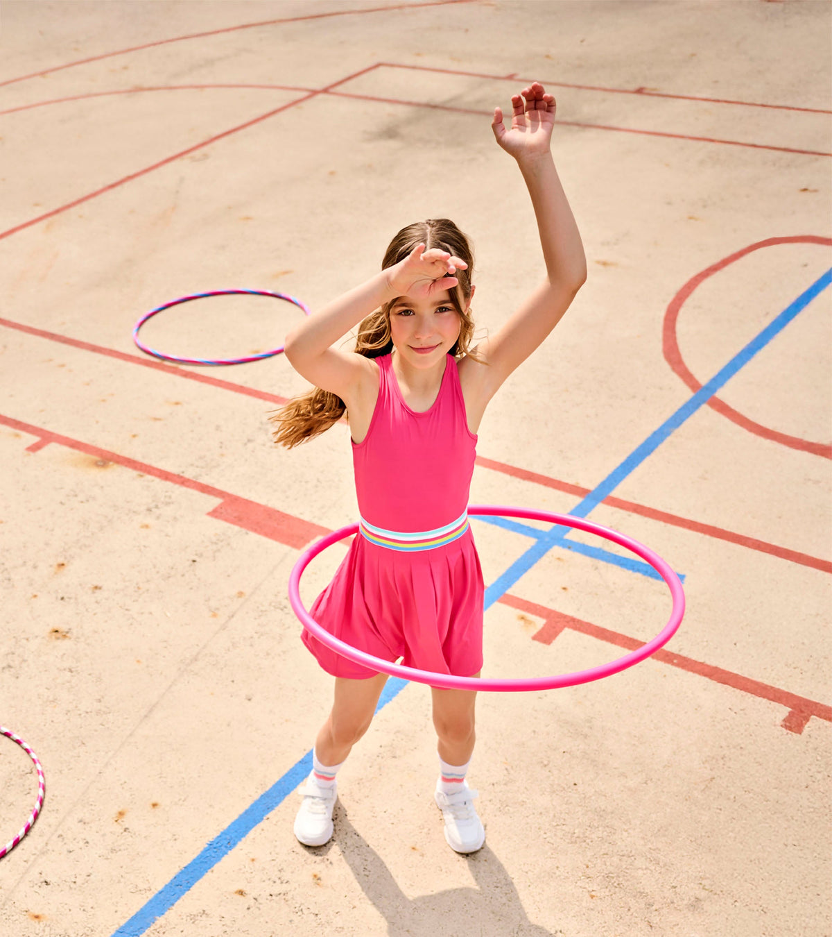 Girls Fandango Pink Pleated Active Dress - Hatley Girls