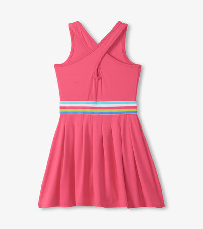 Girls Fandango Pink Pleated Active Dress - Hatley Girls