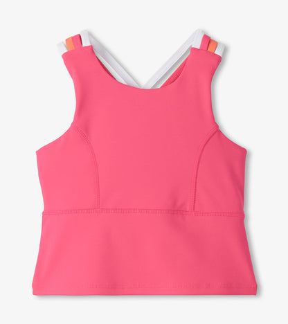 Girls Fandango Pink Strappy Active Tank - Hatley Girls