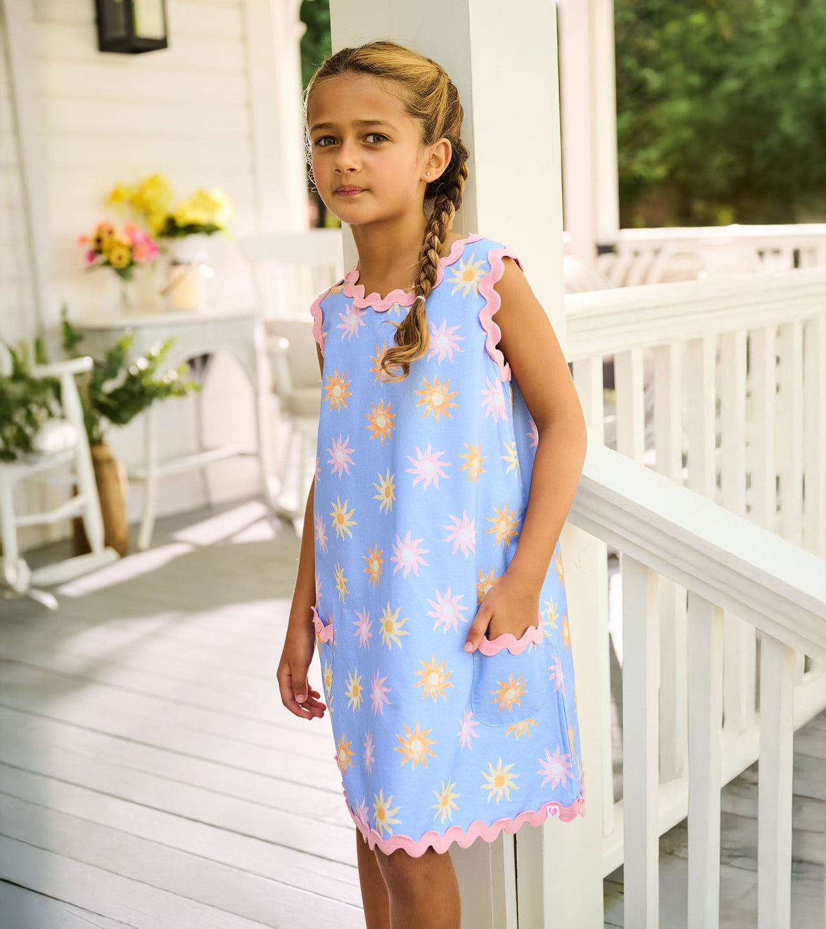 Girls Faded Suns Pinafore Dress - Hatley Girls