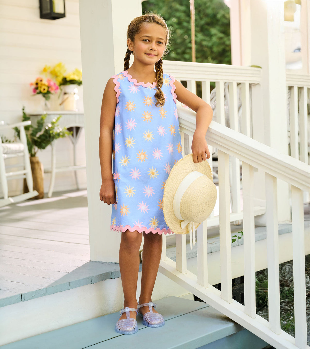 Girls Faded Suns Pinafore Dress - Hatley Girls