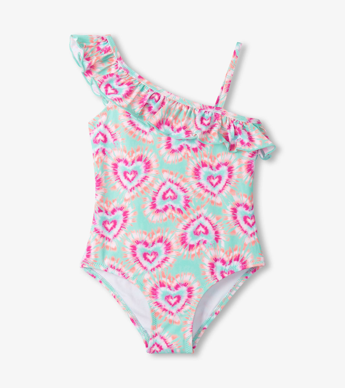 Girls Hearts One-Shoulder Swimsuit - Hatley Girls