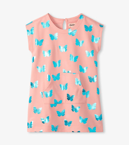 Girls Glitter Butterfly Slouchy Dress - Hatley Girls
