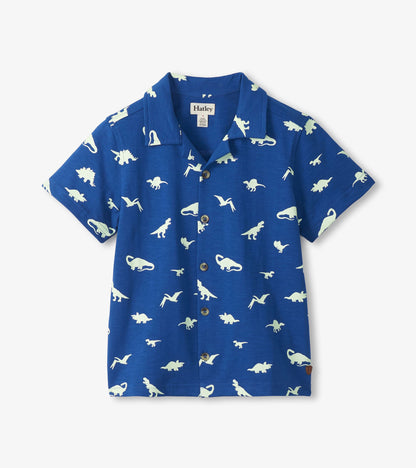 Boys Glow in the Dark Dinos Jersey Button Down - Hatley Boys