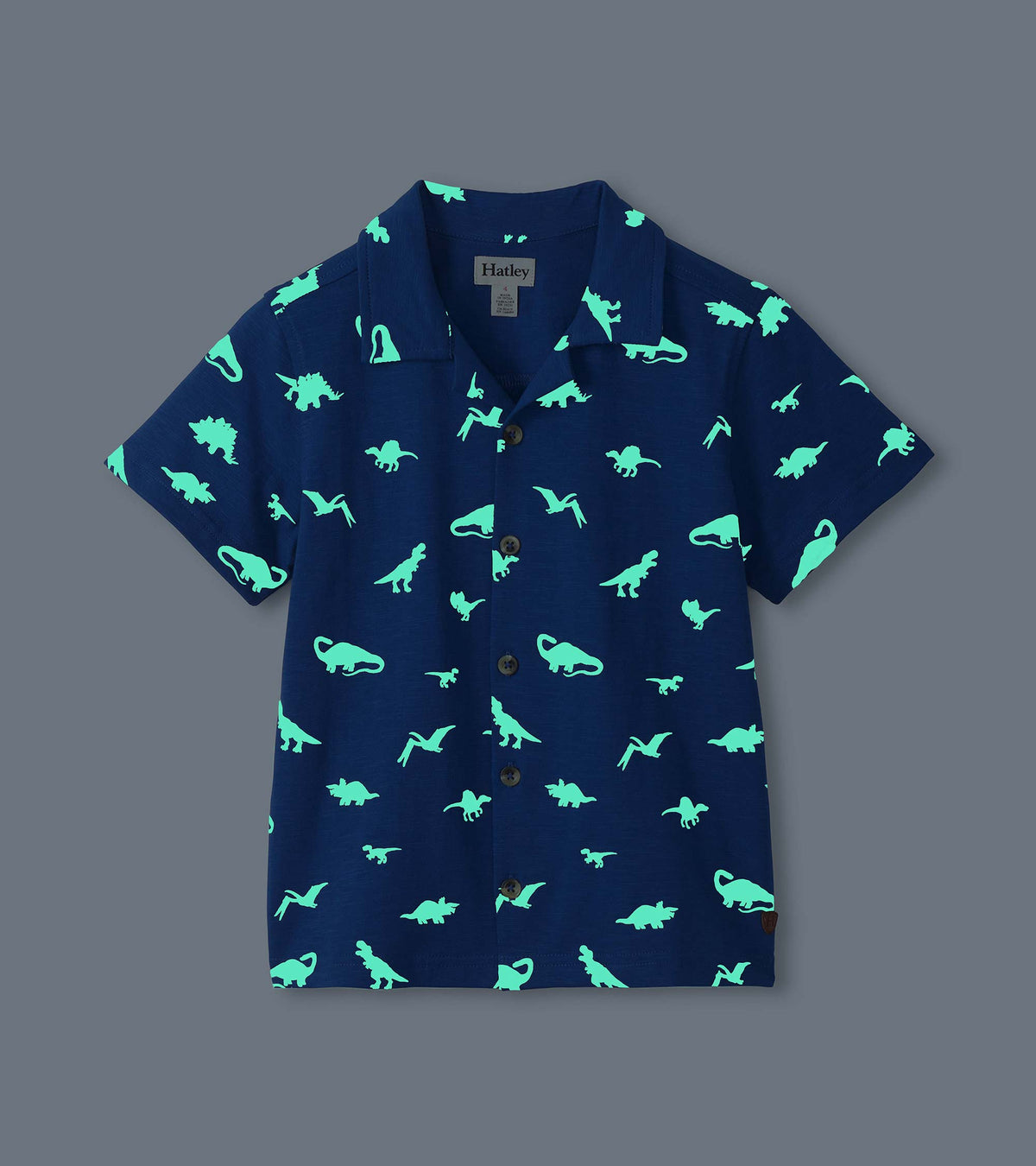 Boys Glow in the Dark Dinos Jersey Button Down - Hatley Boys