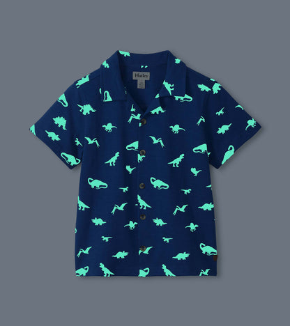 Boys Glow in the Dark Dinos Jersey Button Down - Hatley Boys