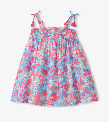 Girls Graphic Floral Smocked Sundress - Hatley Girls