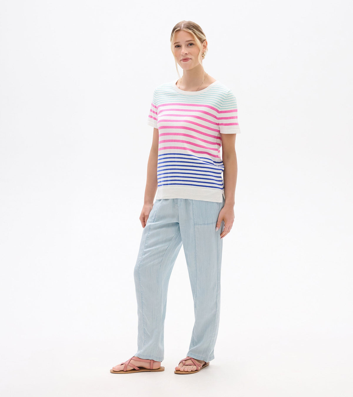 Simone Knit Tee - Summer Stripes - Hatley Women