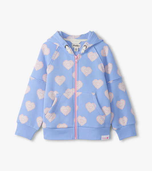 Girls Heart Burst Full-Zip Hoodie - Hatley Girls