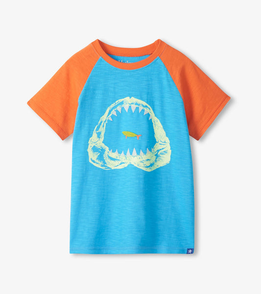 Boys Shark Raglan T-Shirt - Hatley Boys