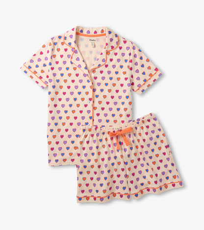 Women's Bunches of Hearts Short Pajama Set - Hatley Women