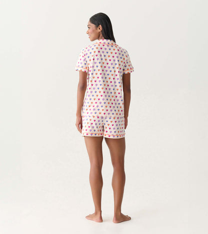 Women's Bunches of Hearts Short Pajama Set - Hatley Women