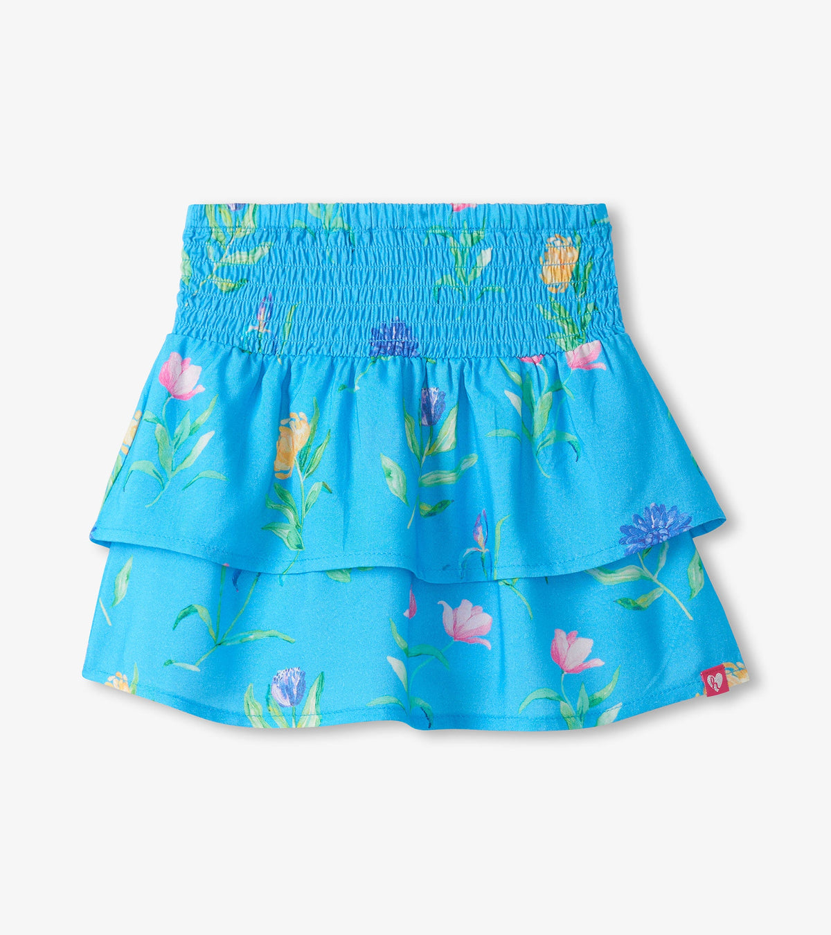 Girls Hyper Real Floral Smocked Waist Skirt - Hatley Girls