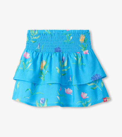 Girls Hyper Real Floral Smocked Waist Skirt - Hatley Girls