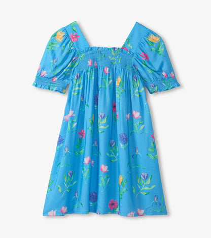 Girls Hyper Real Floral Smocked Dress - Hatley Girls