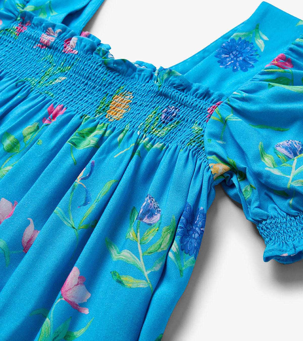 Girls Hyper Real Floral Smocked Dress - Hatley Girls