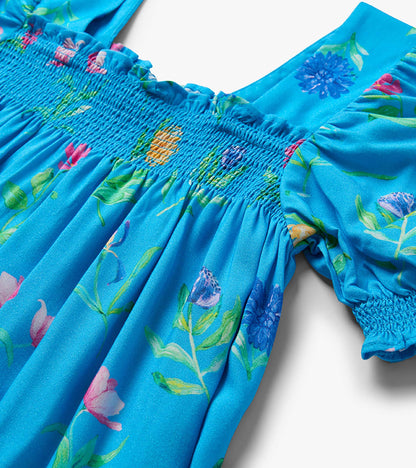 Girls Hyper Real Floral Smocked Dress - Hatley Girls