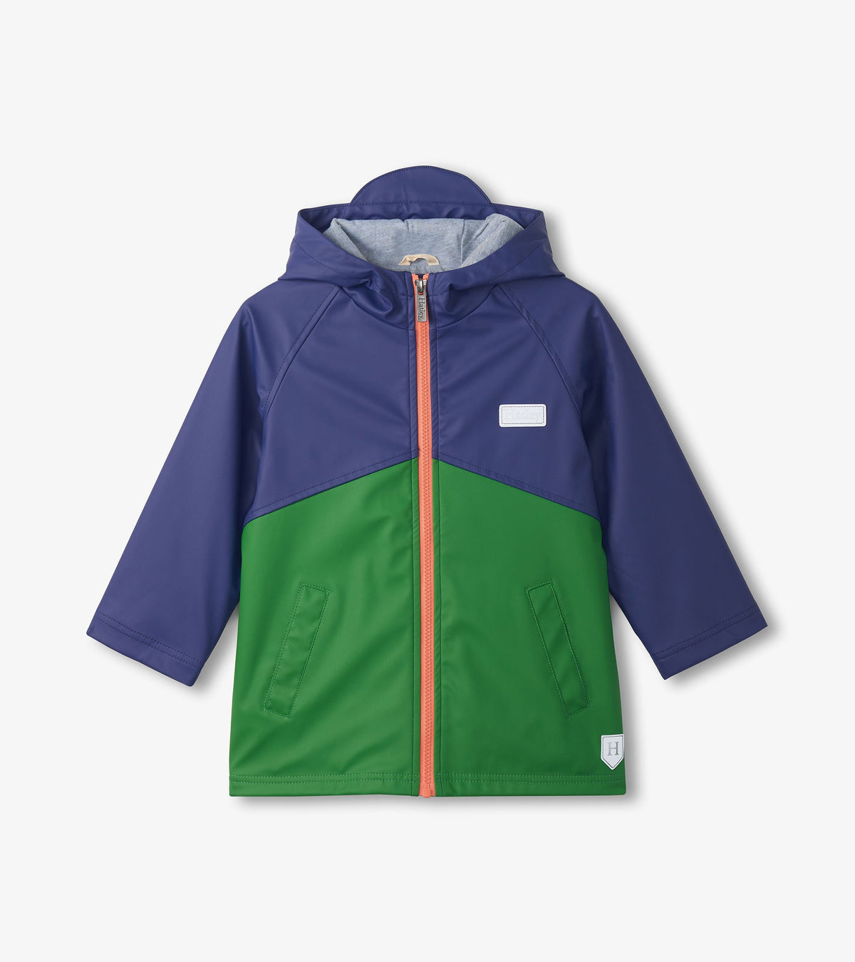 Boys Navy & Green Colorblock Rain Jacket - Hatley Boys