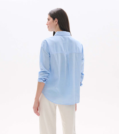 Relaxed Button Down - Light Blue Chambray - Hatley Women