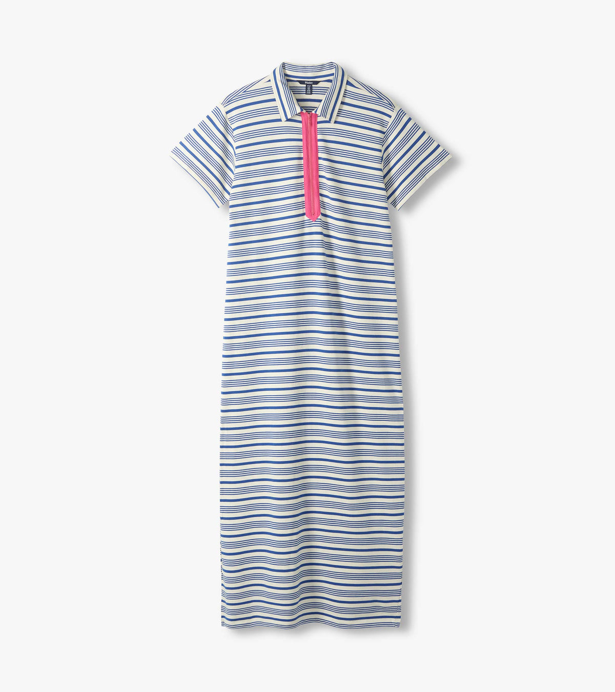 Contrast Zip Maxi Dress - Limoges Stripes - Hatley Women