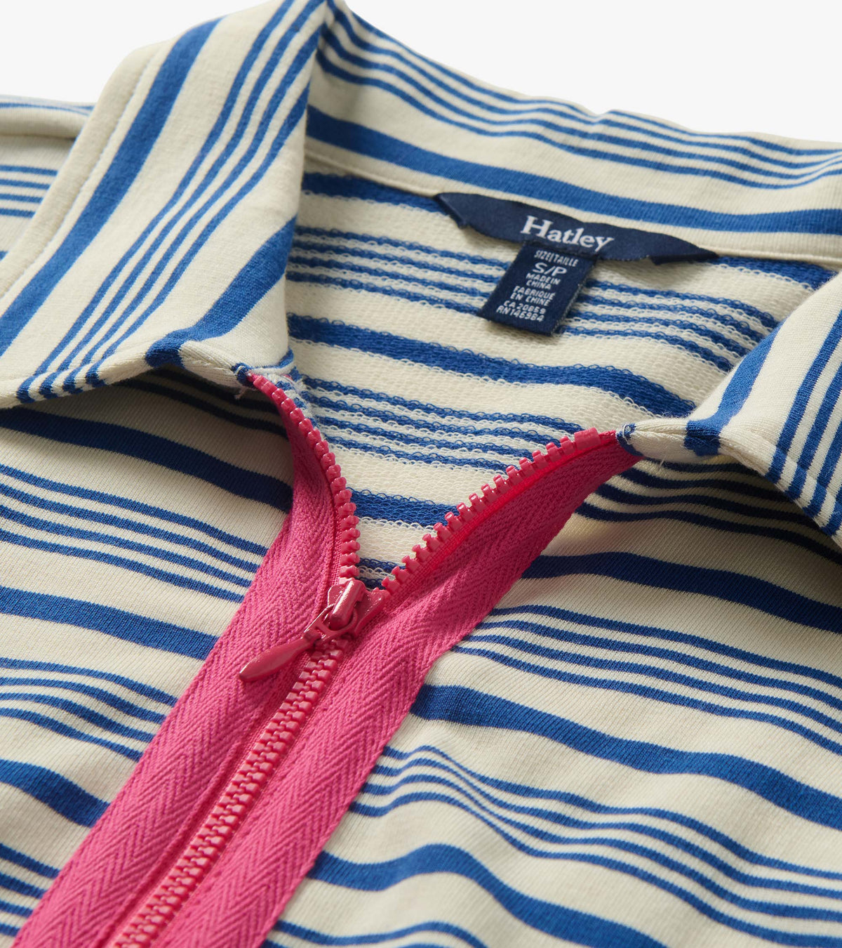 Contrast Zip Maxi Dress - Limoges Stripes - Hatley Women