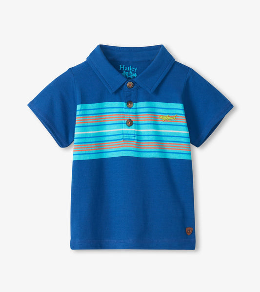 Baby & Toddler Boys Limoges Stripes Peached Jersey Polo T-Shirt - Hatley Baby & Toddler