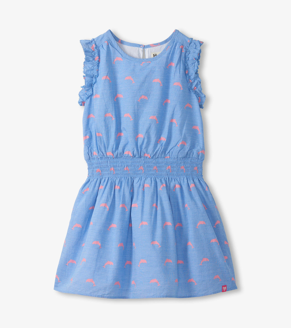 Girls Little Pink Dolphins Woven Play Dress - Hatley Girls