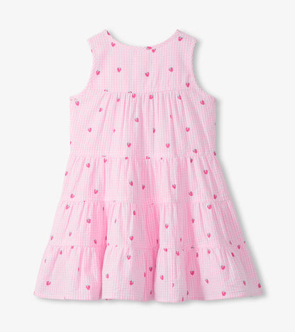 Girls Gingham Berries Tiered Dress - Hatley Girls