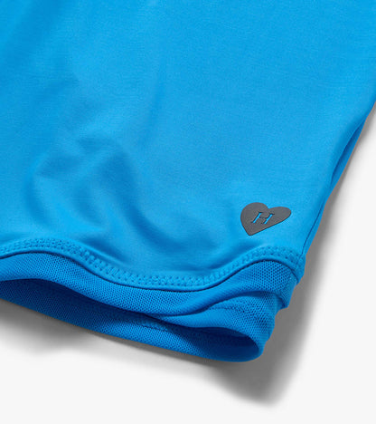 Girls Malibu Blue Mesh Trim T-Shirt - Hatley Girls