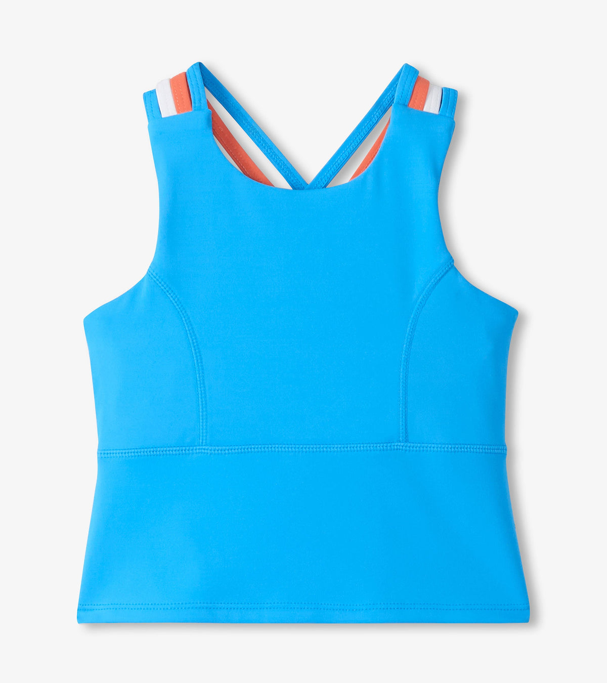 Girls Malibu Blue Strappy Active Tank - Hatley Girls