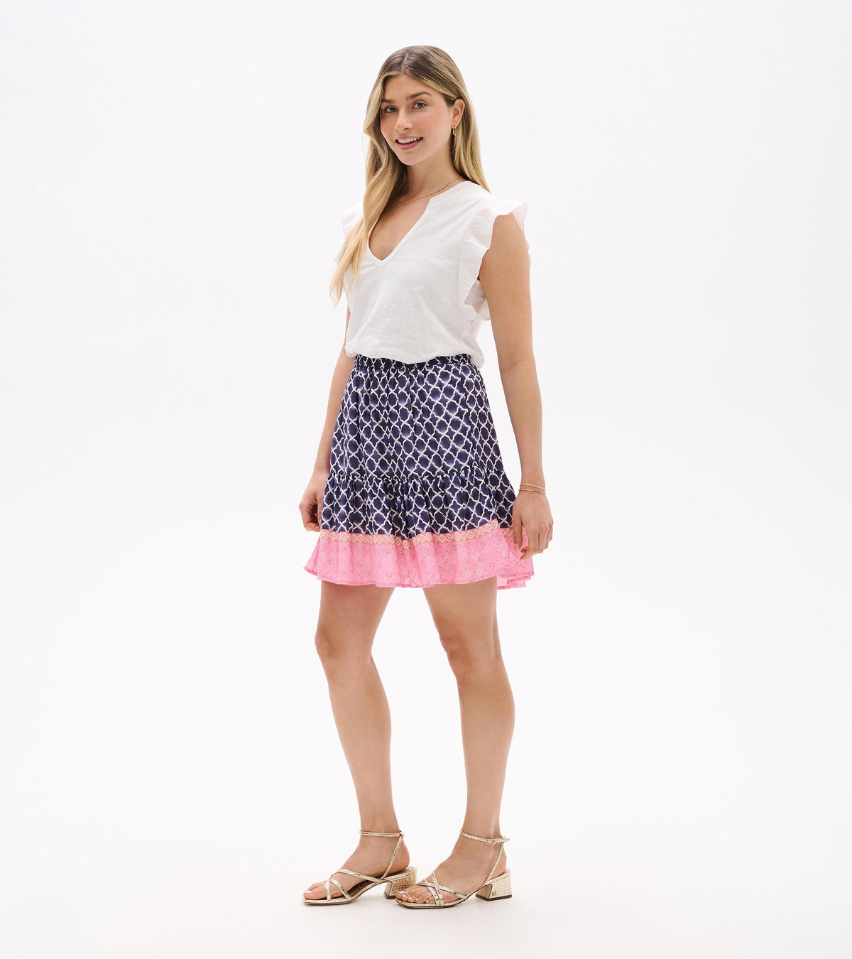 Flounce Skirt - Navy Medallion - Hatley Women
