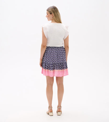 Flounce Skirt - Navy Medallion - Hatley Women