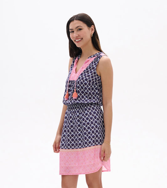 Chloe Dress - Navy Medalion - Hatley Women