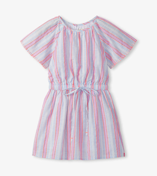 Girls Neon Chambray Stripes Woven Play Dress - Hatley Girls