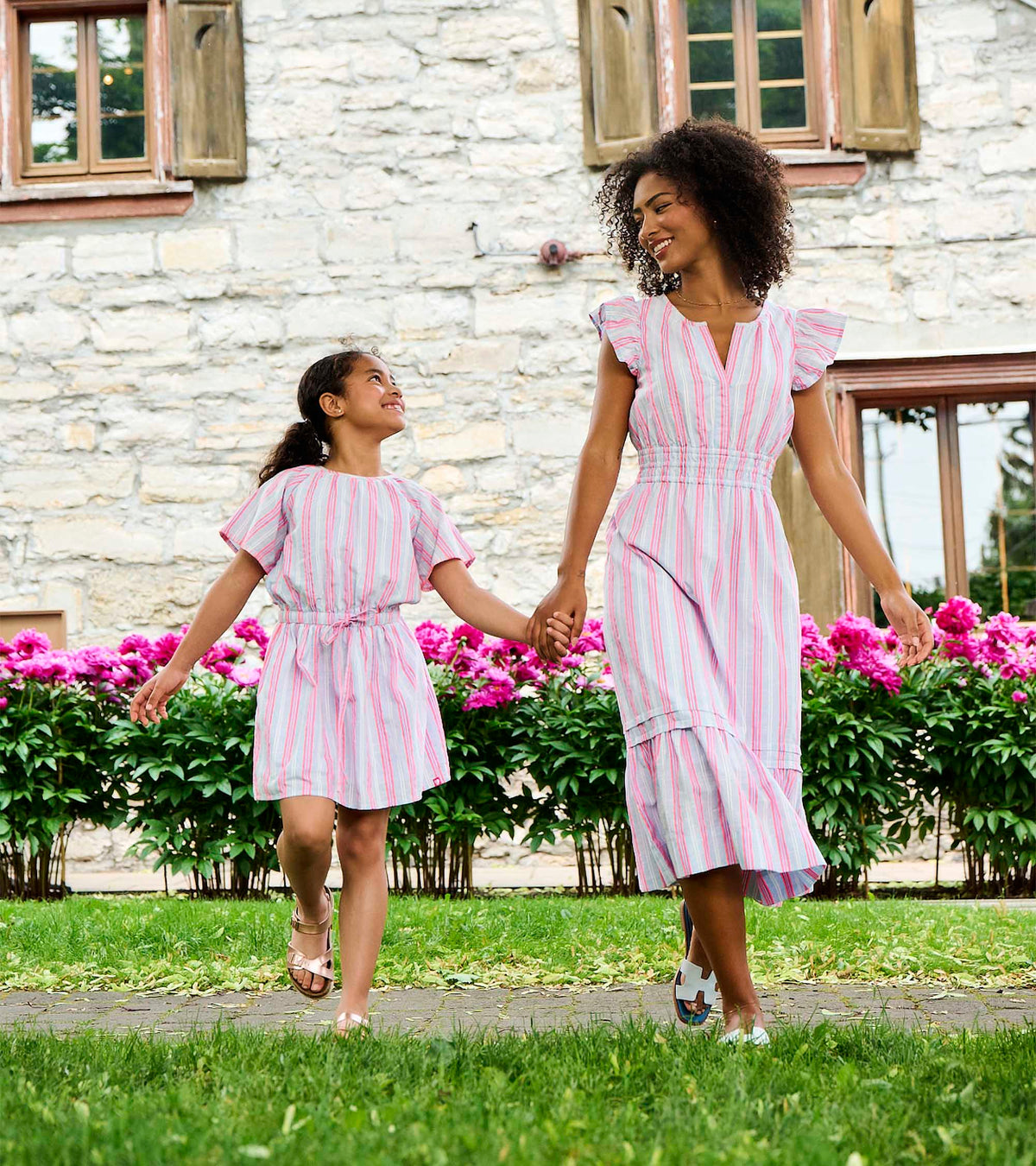 Girls Neon Chambray Stripes Woven Play Dress - Hatley Girls