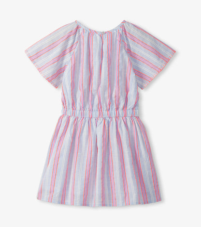 Girls Neon Chambray Stripes Woven Play Dress - Hatley Girls