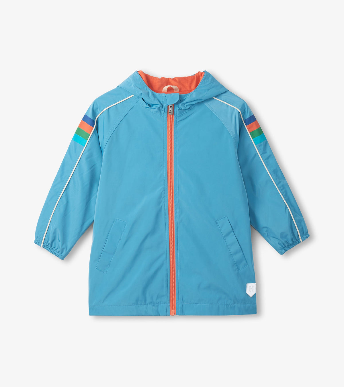Boys Niagara Blue Jersey Lined-Rain Jacket - Hatley Boys
