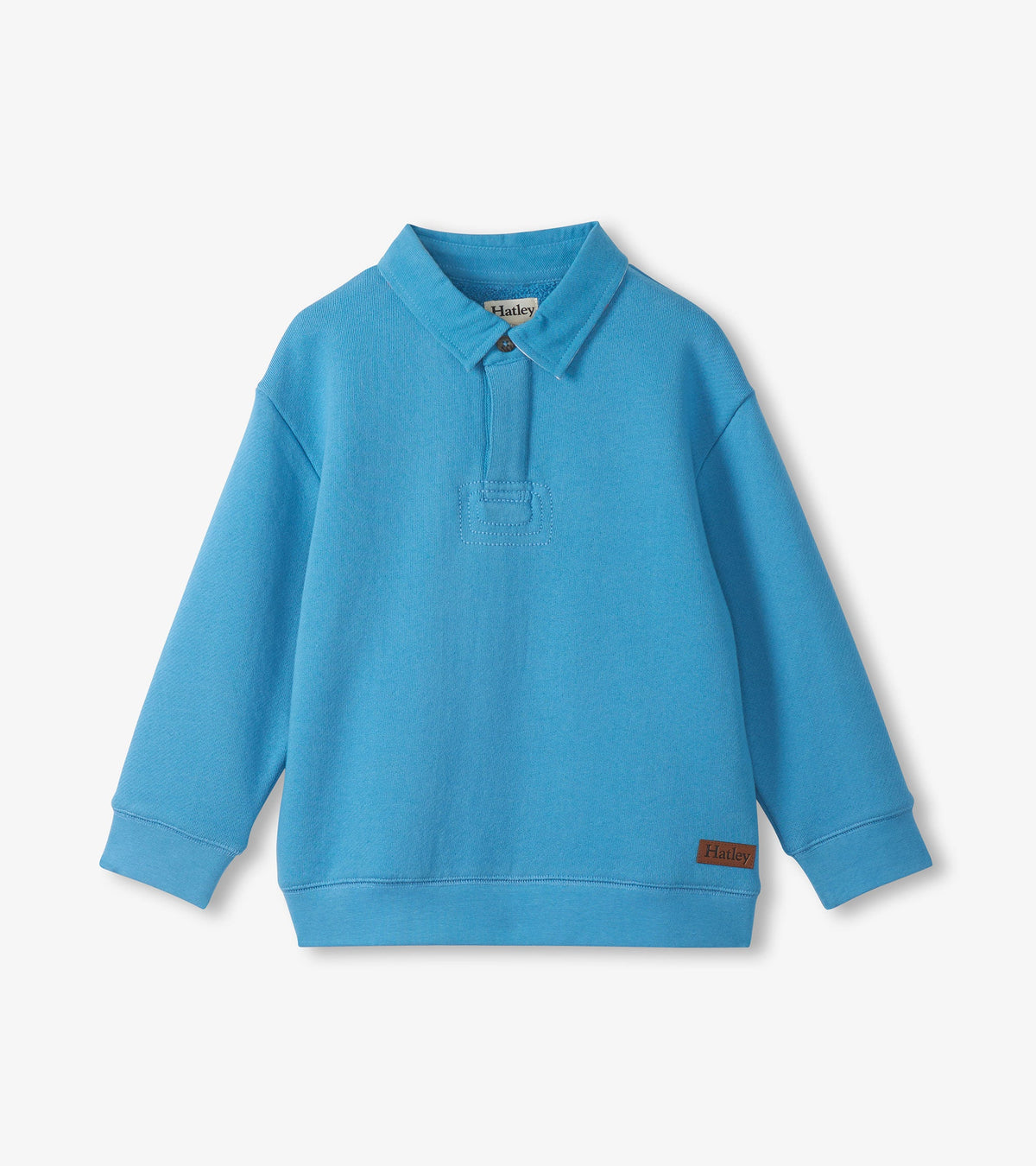 Boys Niagara Blue Rugby Sweatshirt - Hatley Boys