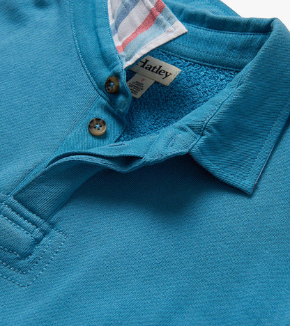 Boys Niagara Blue Rugby Sweatshirt - Hatley Boys