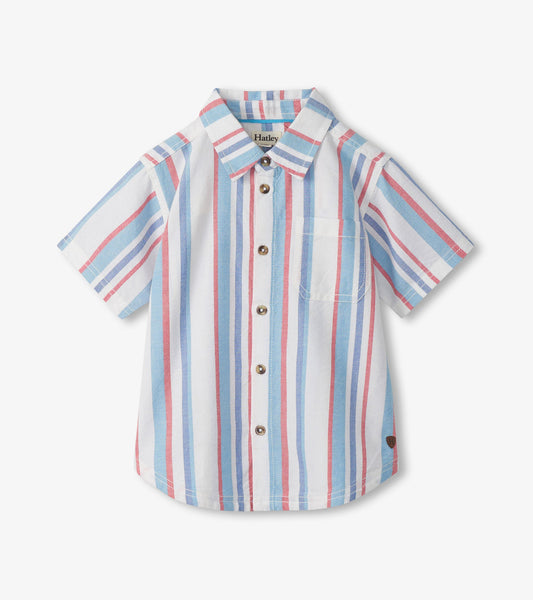 Boys Nautical Stripes Woven Button Down Shirt - Hatley Boys
