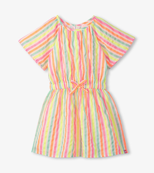 Girls Neon Summer Stripes Woven Play Dress - Hatley Girls