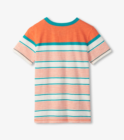 Boys Summer Stripes Crew Neck T-Shirt - Hatley Boys