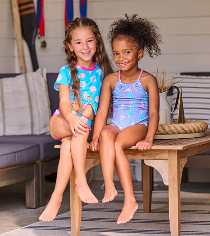 Girls Sea Shells Tie-Front Two-Piece Swimsuit - Hatley Girls