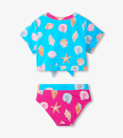 Girls Sea Shells Tie-Front Two-Piece Swimsuit - Hatley Girls