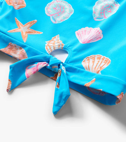 Girls Sea Shells Tie-Front Two-Piece Swimsuit - Hatley Girls
