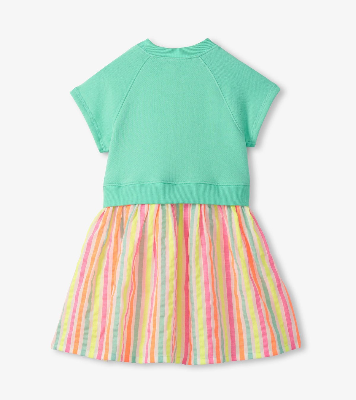 Girls Neon Summer Mixed Fabric Dress - Hatley Girls