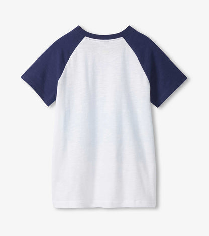 Boys Fin Stripes Raglan T-Shirt - Hatley Boys