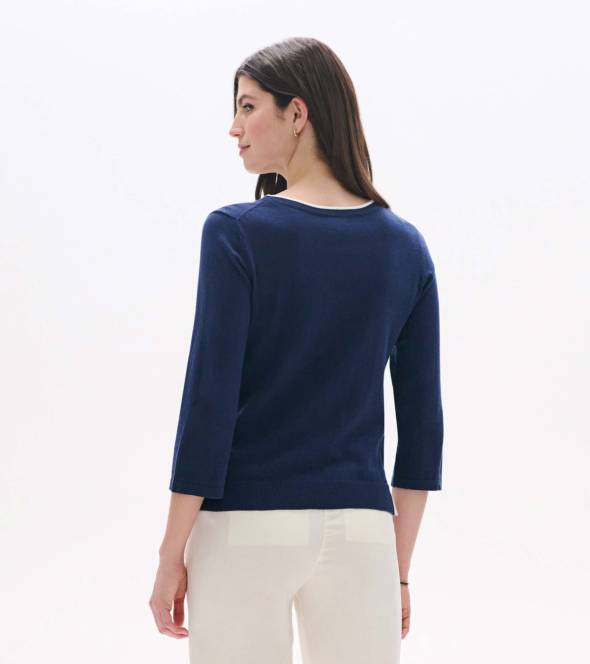 3/4 Sleeve Knit Top - Patriot Blue - Hatley Women